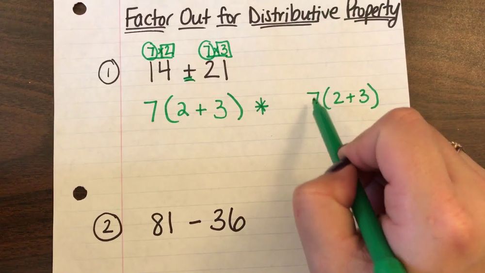 Factor Variable Expressions Using the Distributive Property