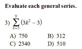 Evaluate Sequences Series